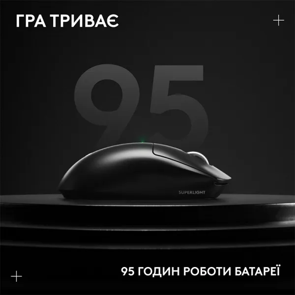Миша бездротова G Pro X Superlight 2 Lightspeed, чорна Logitech (910-006630) - Фото 12