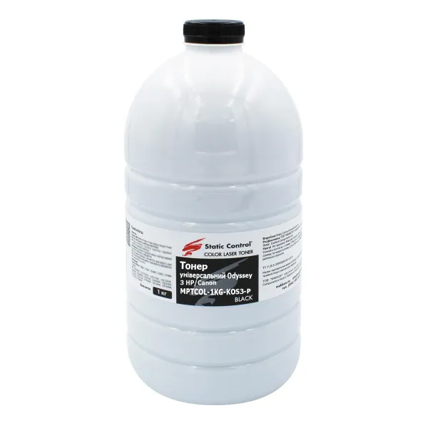 Тонер HP універсальний MPTCOL3 флакон, 1 кг, чорний SCC (MPTCOL-1KG-KOS3-P) - Фото 21