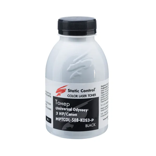 Тонер HP універсальний MPTCOL3 флакон, 50 г, чорний SCC (MPTCOL-50B-KOS3-P) - Фото 30