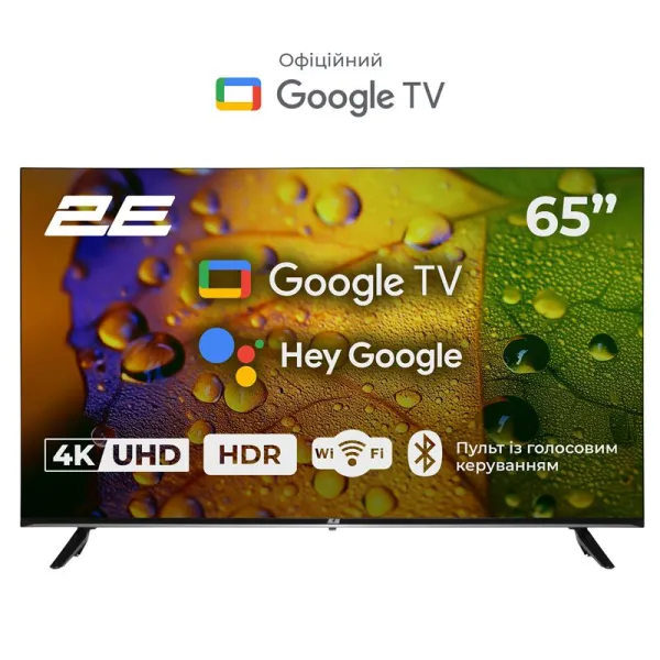 Телевизор 65" LED 4K 60Hz Smart Google TV 2E (2E-65A07K)