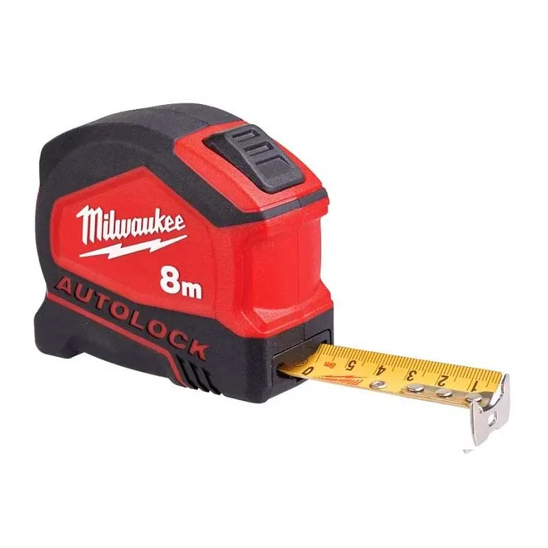 Рулетка Tape Measure Autolock, 8мх25мм, с фиксатором сматывания, АБС-пластик Milwaukee (4932464664) Рулетка Tape Measure Autolock, 8мх25мм, с фиксатором сматывания, АБС-пластик Milwaukee (4932464664)