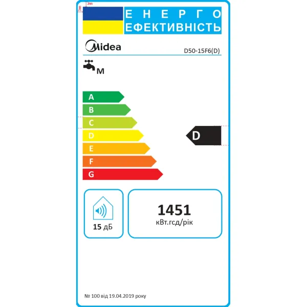Водонагреватель MIDEA (D50-15F6(D)) - Фото 3