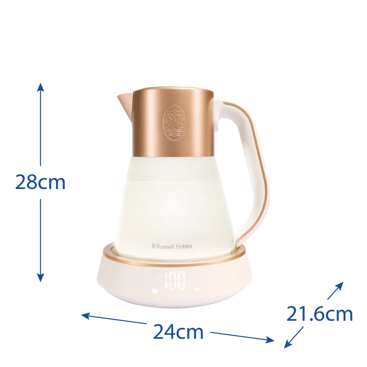 Электрочайник Calm, 1.7л, стекло, музыка, подсветка, сенсор, бело-медный Russell Hobbs (27450-70) Электрочайник Calm, 1.7л, стекло, музыка, подсветка, сенсор, бело-медный Russell Hobbs (27450-70)