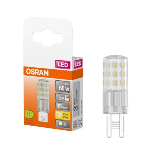 Лампа LED G9 4,9W 806Лм 2700К PIN60 Osram (4058075840522) - Фото 4