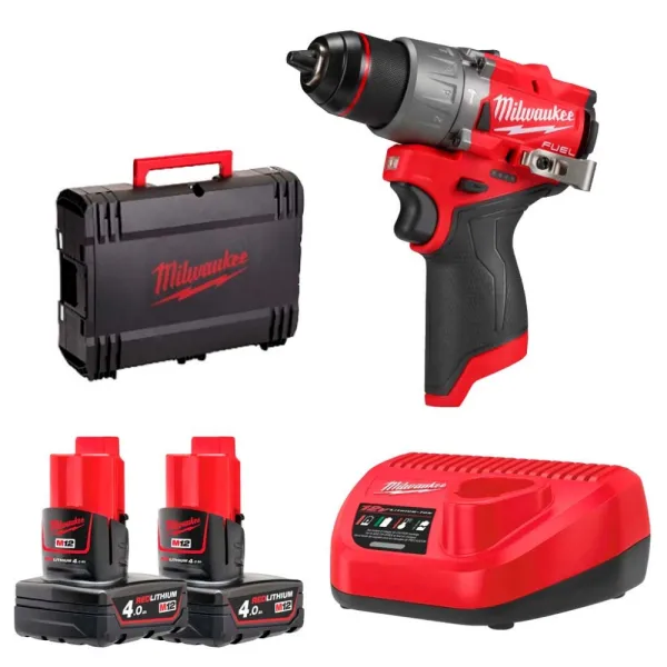 Шуруповерт-дрель аккумуляторная  M12 FPD2-402X 12В 2х4А·час 45Нм 450·1550об·мин ЗП M12 кейс 1.4кг Milwaukee (4933479869)