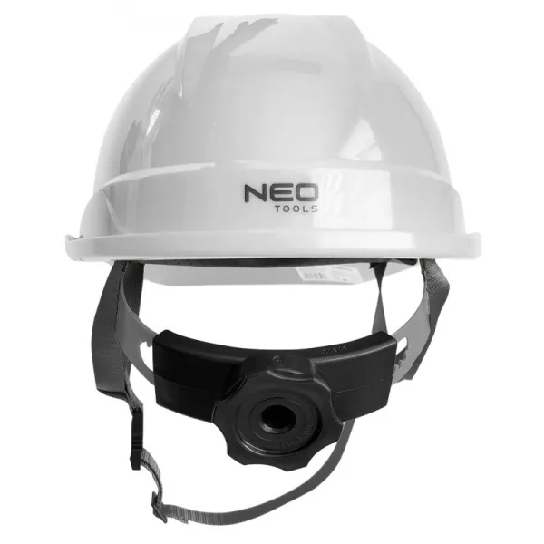 Каска захисна, пластик ABS, пряжка для регулювання, білий Neo Tools (97-221) - Фото 1