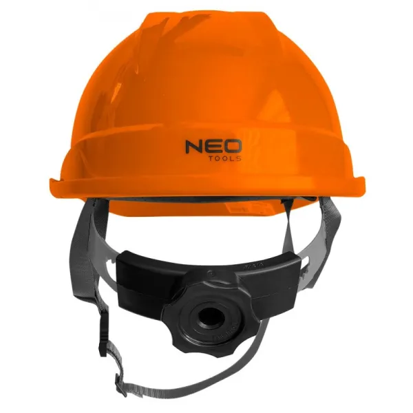 Каска захисна, пластик ABS, пряжка для регулювання, помаранчевий Neo Tools (97-225) - Фото 4