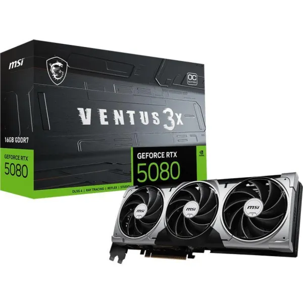 Відеокарта GeForce RTX 5080 16GB GDDR7 VENTUS 3X OC MSI (912-V531-264) - Фото 1