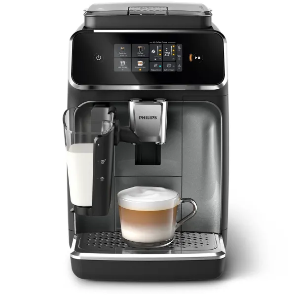 Кофемашина Series 2300 LatteGo, 1.8л, зерно+мол., автомат.капуч, дисплей, авторецептов -4, черный Philips (EP2339/40) - Фото 1