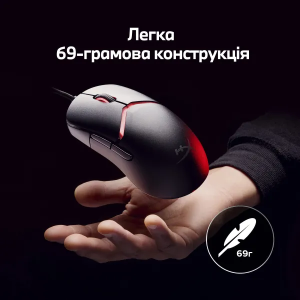 Мишь USB-A RGB Pulsefire Saga чёрная HyperX (A2PB3AA) - Фото 1