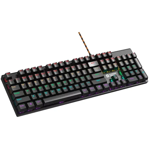 Клавиатура USB Deimos GK-4 Rainbow LED, ENG/UKR, чёрная Canyon (CND-SKB4-US) - Фото 2
