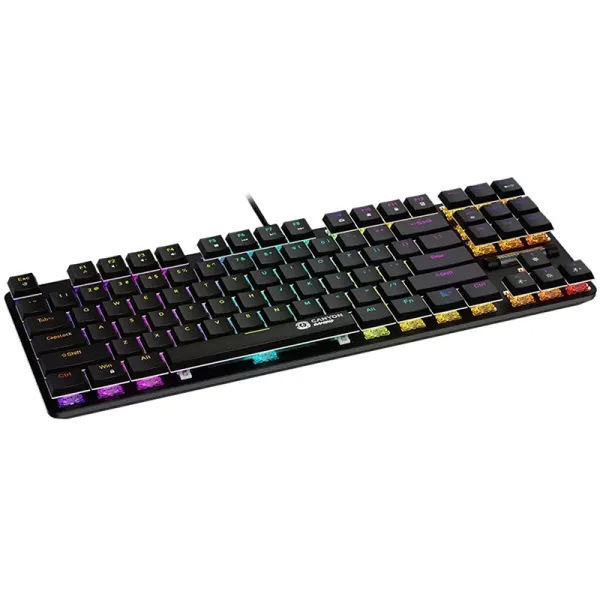 Клавіатура USB, RGB Cometstrike GK-50, TKL, ENG/UKR, чорна Canyon (CND-SKB50-US) - Фото 5