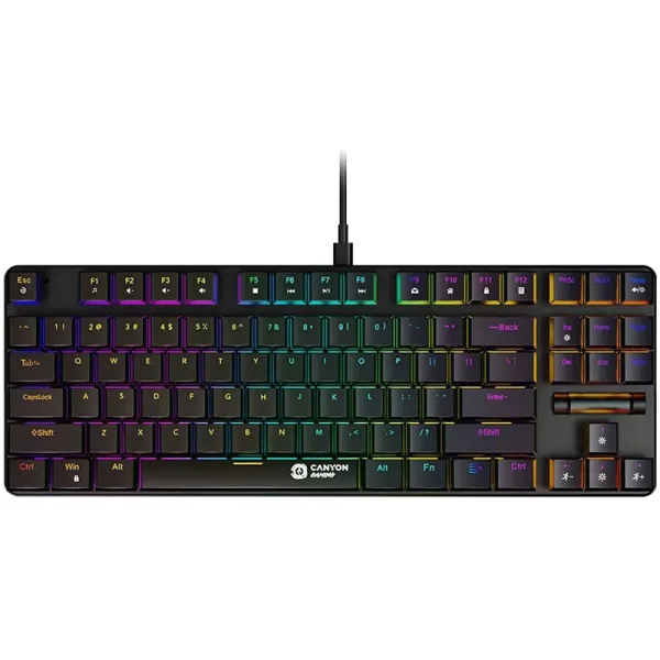 Клавиатура USB, RGB Cometstrike GK-50, TKL, ENG/UKR, чёрная Canyon (CND-SKB50-US) - Фото 8