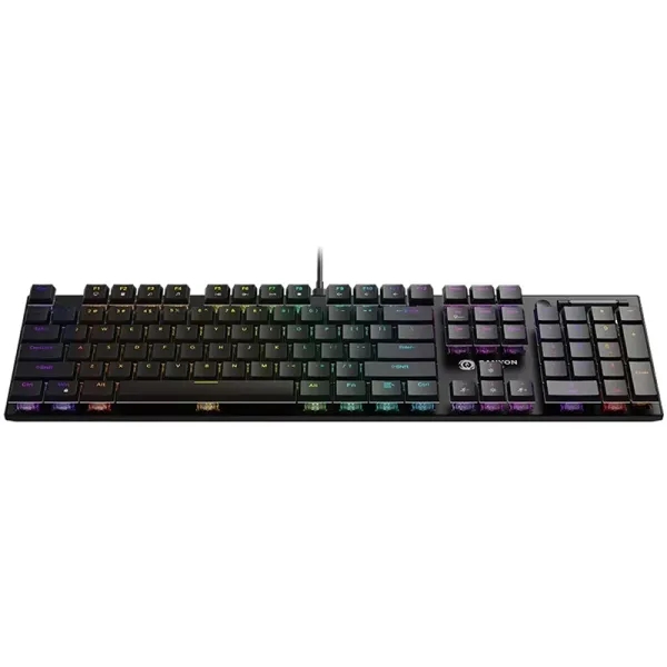 Клавиатура USB, RGB Cometstrike GK-55, ENG/UKR, чёрная Canyon (CND-SKB55-US) - Фото 1