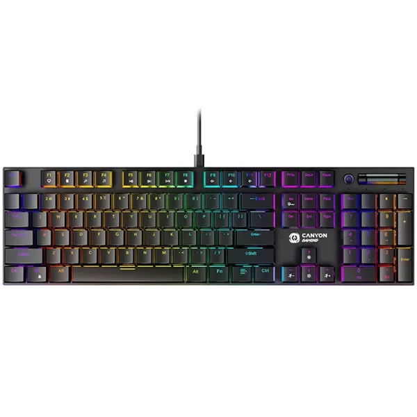 Клавиатура USB, RGB Cometstrike GK-55, ENG/UKR, чёрная Canyon (CND-SKB55-US) - Фото 9
