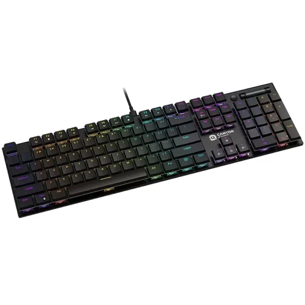 Клавиатура USB, RGB Cometstrike GK-55, ENG/UKR, чёрная Canyon (CND-SKB55-US) - Фото 3