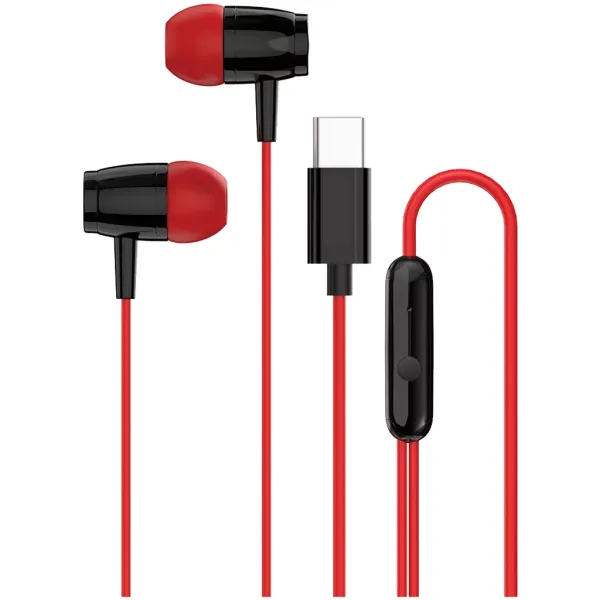 Наушники проводные USB Type-C SEP-5 красные Canyon (CNS-CEP5R)