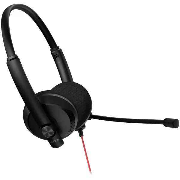 Гарнитура проводная HS-07 чёрная Canyon (CNS-HS07B) - Фото 8