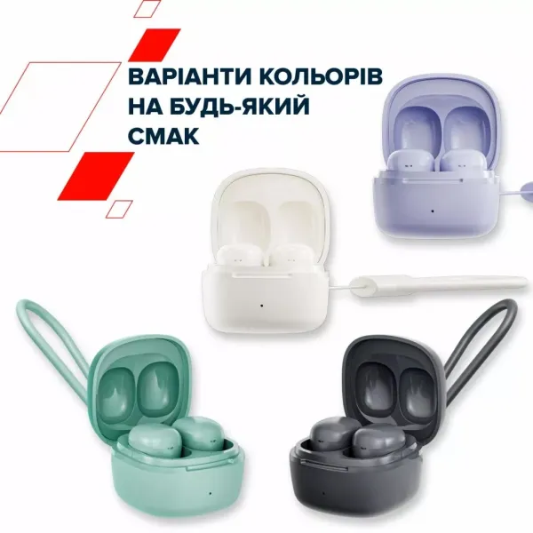 Навушники бездротові BT On Go4 Mini сірі Canyon (CNS-TWS4G) - Фото 7