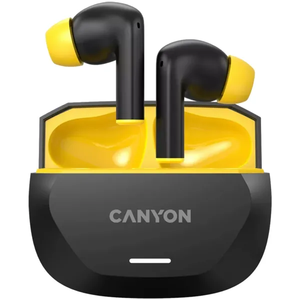 Наушники беспроводные BT Hexagon 7 черно-желтые Canyon (CNS-TWS7BY)
