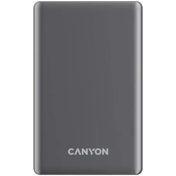 Аккумулятор внешний Power Bank 5000 mAh OnPower 505 slim Magsafe PD 20W серый Canyon (CNS-CPB505DG) - Фото 3
