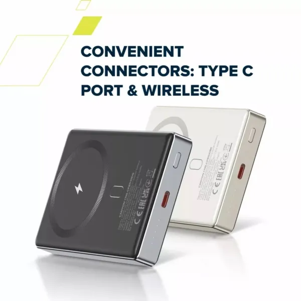 Аккумулятор внешний Power Bank 10000 mAh OnPower 505 slim Magsafe PD 20W бежевый Canyon (CNS-CPB510BE) - Фото 4