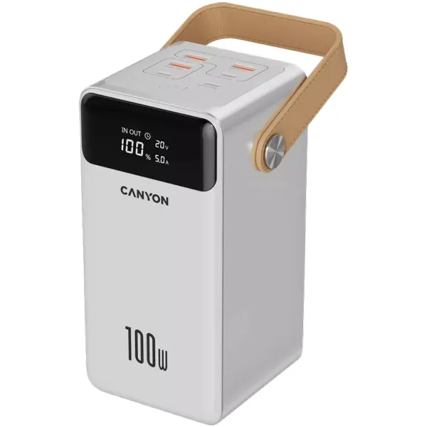 Аккумулятор внешний Power Bank 60000 mAh OnPower 610 PD 100W белый Canyon (CNS-CPB610W)