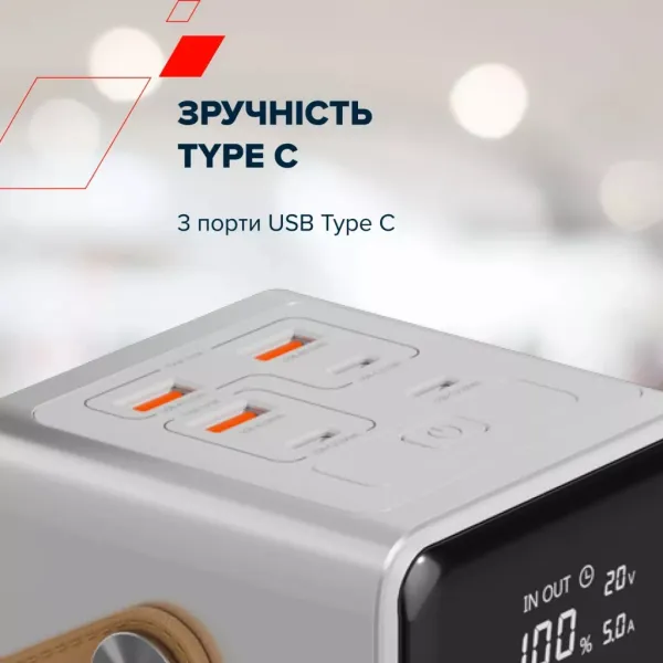 Аккумулятор внешний Power Bank 60000 mAh OnPower 610 PD 100W белый Canyon (CNS-CPB610W) - Фото 8