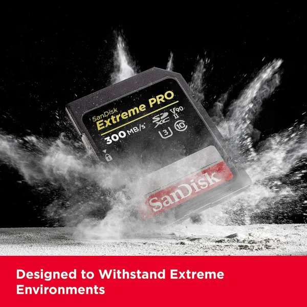 Карта памяти 128GB SD C10 UHS-II U3 R300/W300MB/s Extreme Pro V90 SanDisk (SDSDXDM-128G-GN4IN) - Фото 1