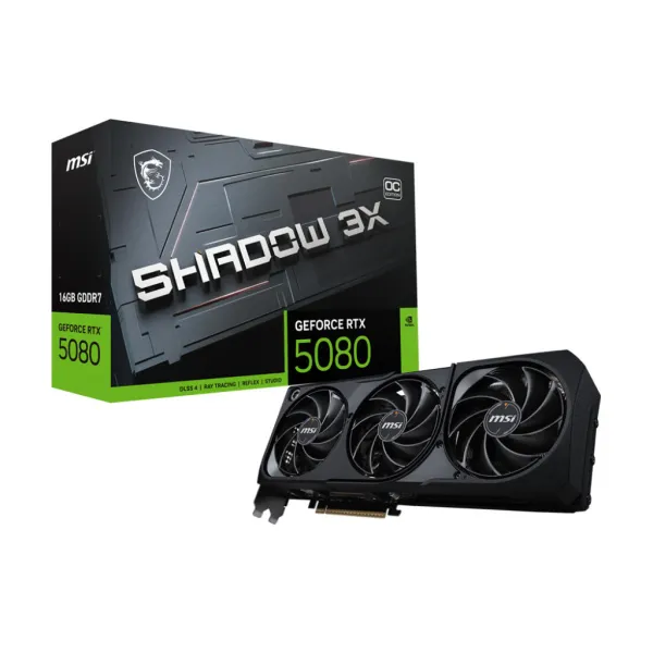 Видеокарта GeForce RTX 5080 16GB GDDR7 SHADOW 3X OC MSI (912-V531-003) - Фото 5