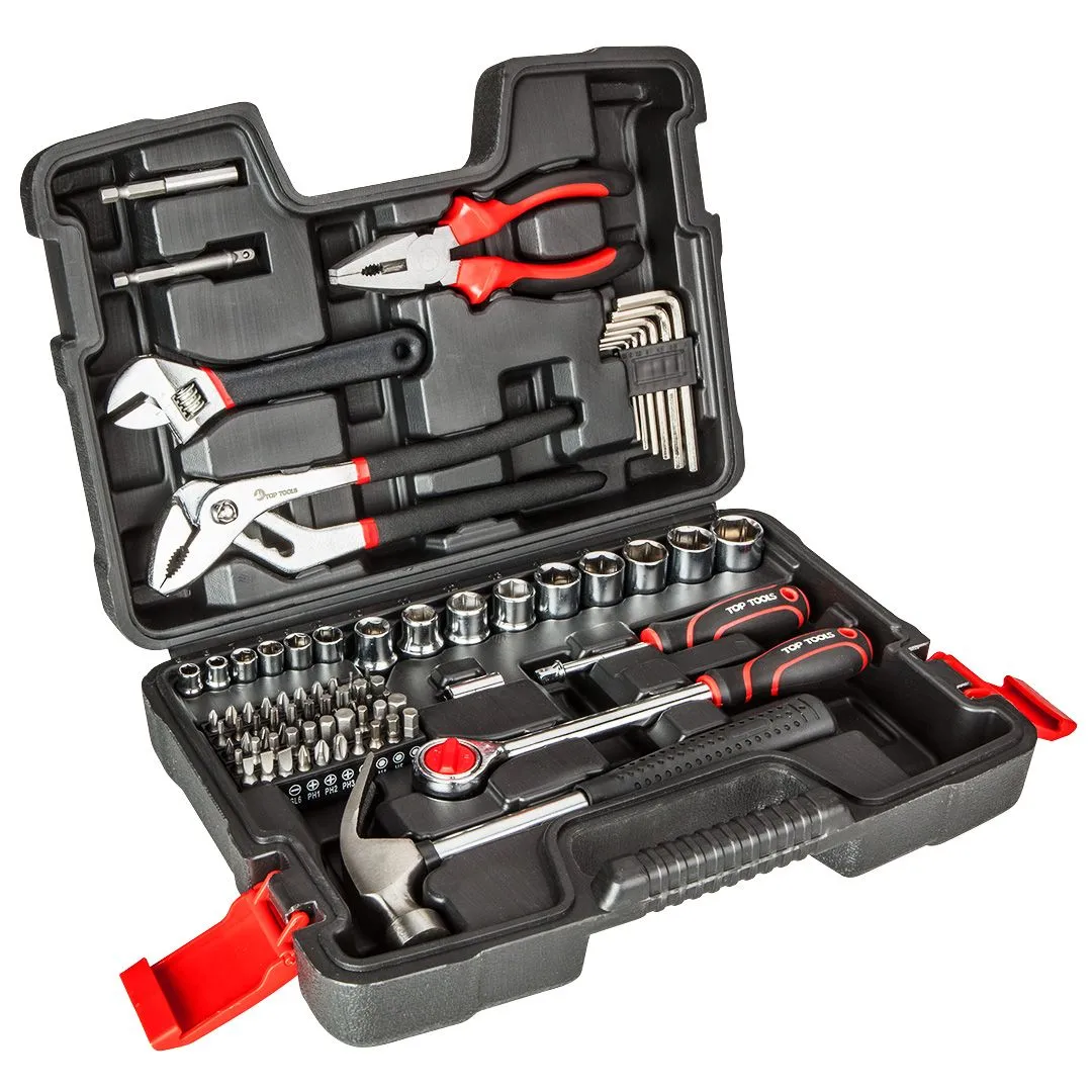 Набор инструментов 1/2", 1/4", 81шт, универсальный Top Tools (38D510)