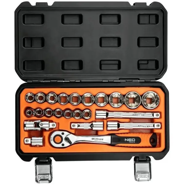 Набор торцевых головок 1/2", 23шт, CrV Neo Tools (08-694) - Фото 1