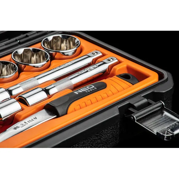 Набор торцевых головок 1/2", 23шт, CrV Neo Tools (08-694) - Фото 3