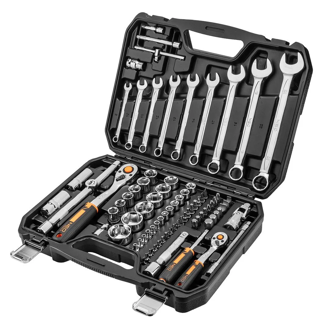Набір інструментів 82шт, 1/2", 1/4", CrV, кейс Neo Tools (10-059) - Фото 2