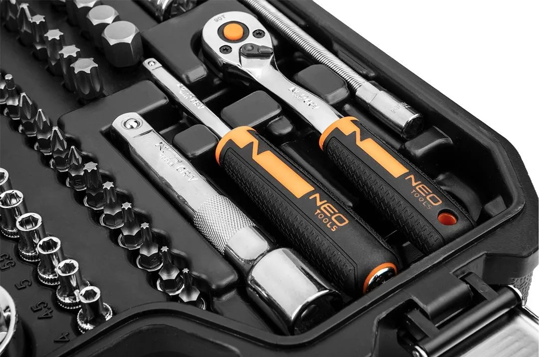 Набір інструментів 82шт, 1/2", 1/4", CrV, кейс Neo Tools (10-059) - Фото 6