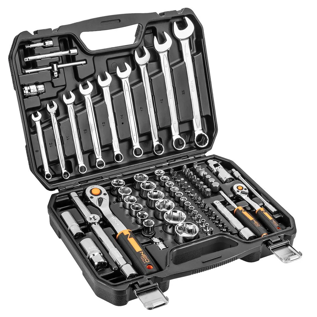 Набір інструментів 82шт, 1/2", 1/4", CrV, кейс Neo Tools (10-059) Набір інструментів 82шт, 1/2", 1/4", CrV, кейс Neo Tools (10-059)