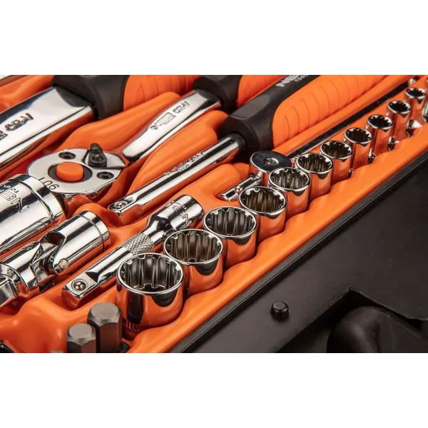 Набор инструментов 1/2", 1/4", 71шт, CrV Neo Tools (08-690) - Фото 2