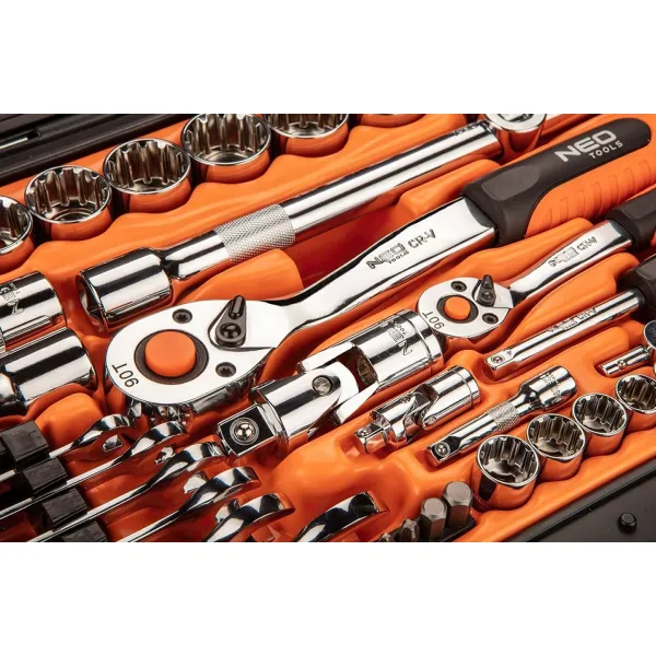 Набор инструментов 1/2", 1/4", 71шт, CrV Neo Tools (08-690) - Фото 3