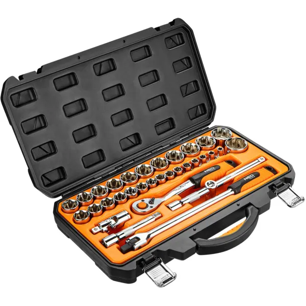 Набор торцевых головок 1/2", 33шт, CrV Neo Tools (08-692) - Фото 12