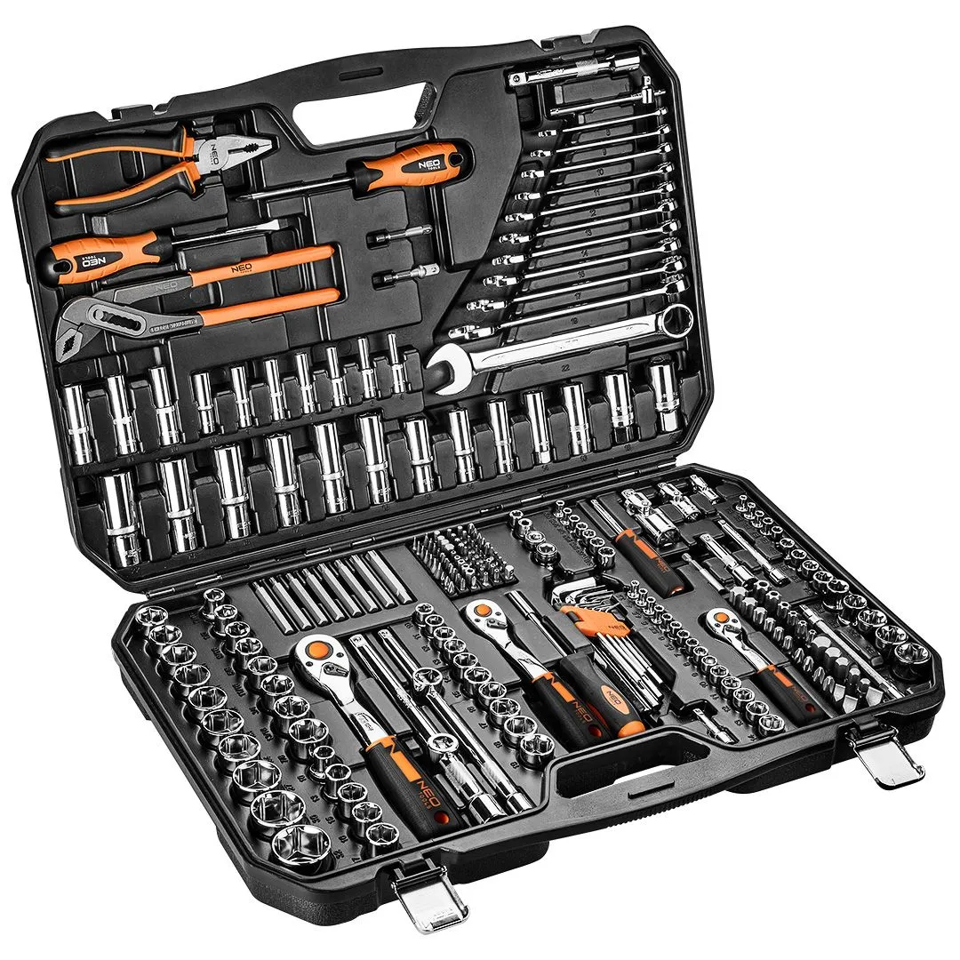 Набір інструментів 233шт, 1/2", 1/4", 3/8", CrV, кейс Neo Tools (10-078) - Фото 3