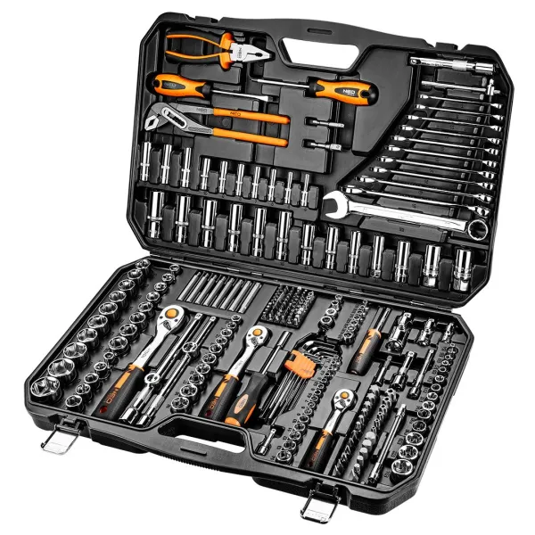 Набор инструмента 233шт, 1/2", 1/4", 3/8", CrV, кейс Neo Tools (10-078) - Фото 2