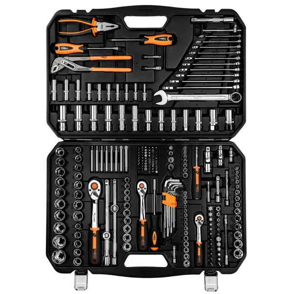 Набор инструмента 233шт, 1/2", 1/4", 3/8", CrV, кейс Neo Tools (10-078) - Фото 10