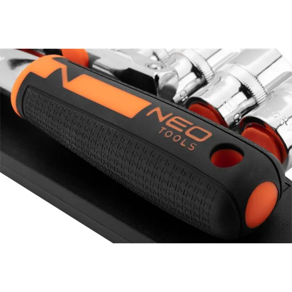 Набір торцевих головок 12шт, 1/2", тріскачка 90 зубців, CrV Neo Tools (10-030N) - Фото 3