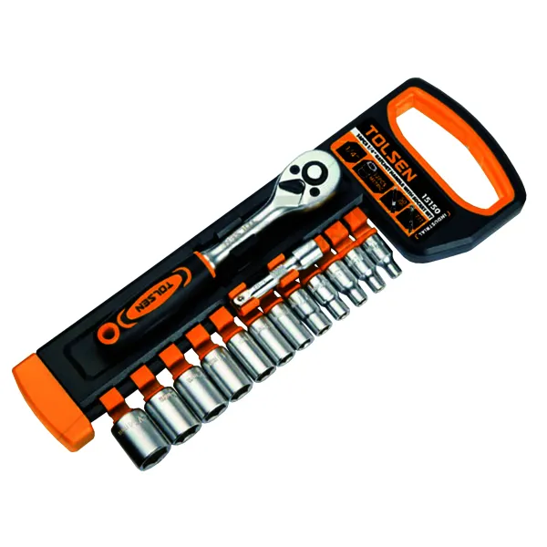 Набор торцевых головок Профи, 1/4", 14шт, CrV Tolsen (15150)