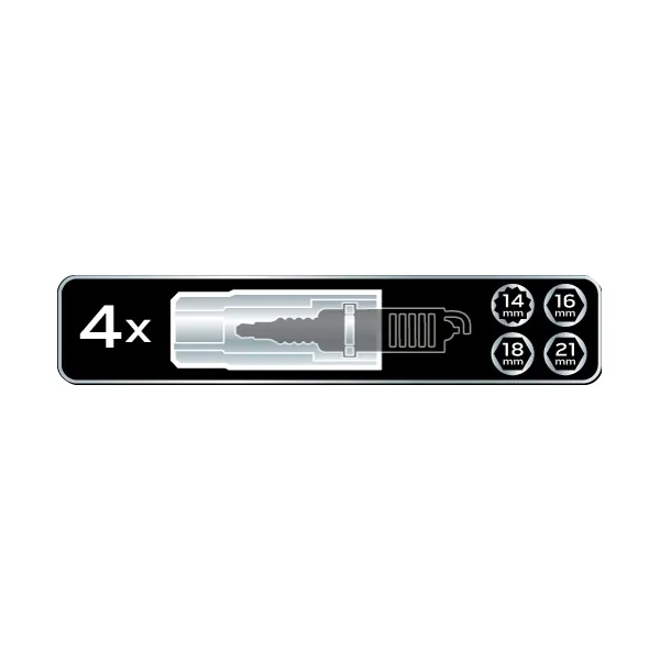 Набiр змiнних головок 1/2", 3/8" 28 шт. Neo Tools (08-677) - Фото 5