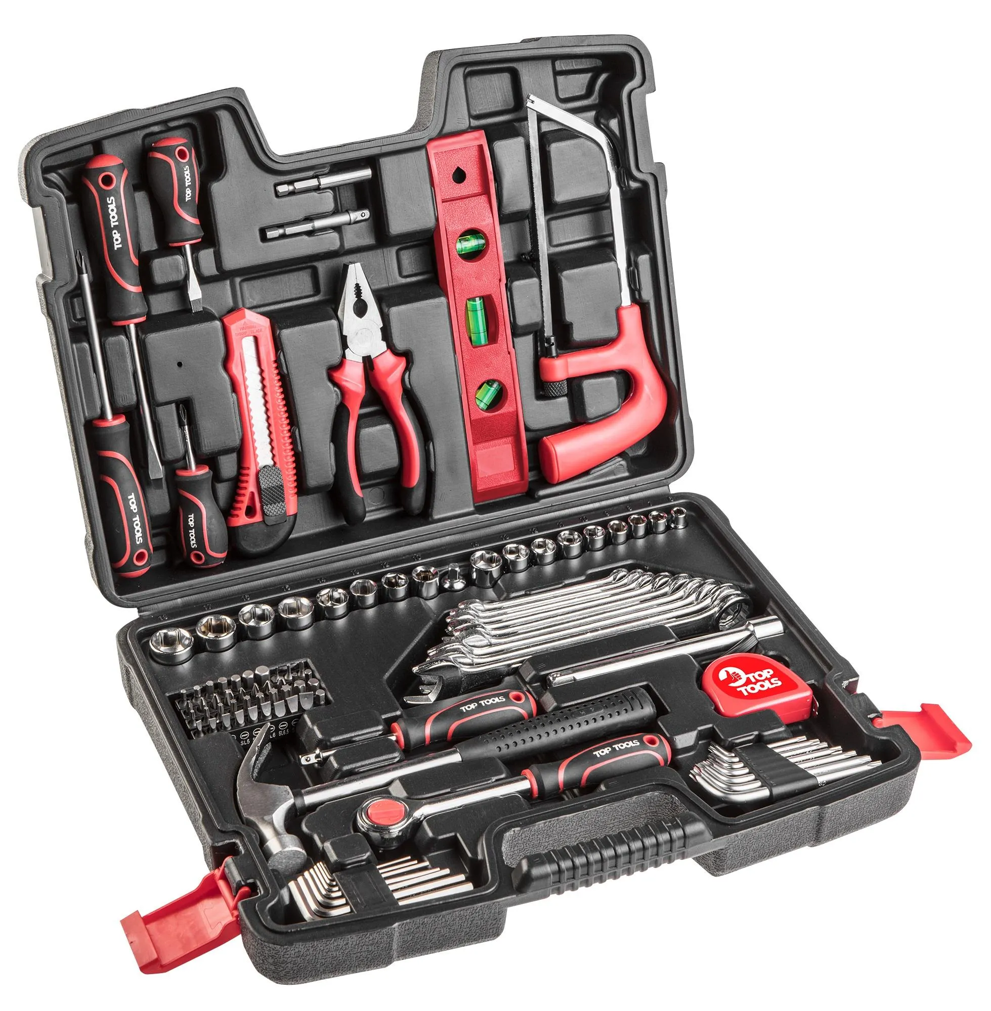 Набор инструментов 1/4", 3/8", 100шт, универсальный Top Tools (38D535) - Фото 3