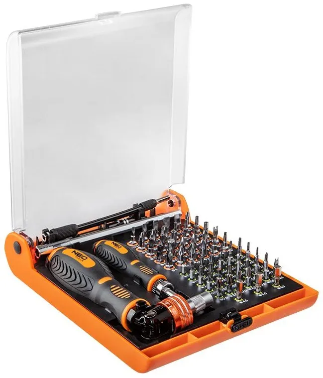 Набір біт з бітотримачем, 1/4", 73шт Neo Tools (06-115) Набір біт з бітотримачем, 1/4", 73шт Neo Tools (06-115)