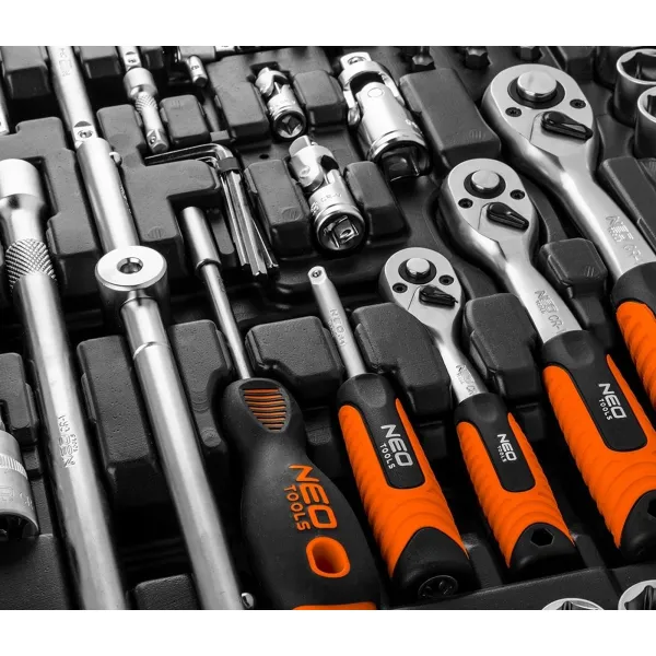 Набор инструментов 1/2", 1/4", 3/8", 216шт, CrV Neo Tools (10-216) - Фото 2