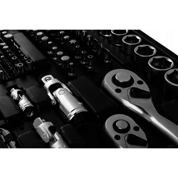 Набор инструментов 1/2", 1/4", 3/8", 216шт, CrV Neo Tools (10-216) - Фото 4