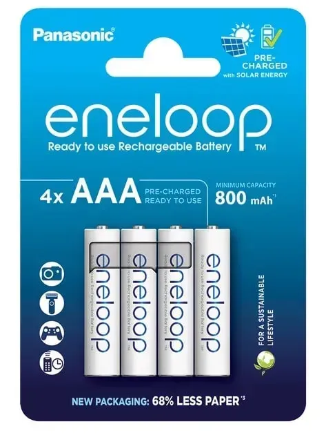 Аккумулятор AAA 800 мАч, NI-MH Eneloop 4 шт. Panasonic (BK-4MCDE-4CP) Аккумулятор AAA 800 мАч, NI-MH Eneloop 4 шт. Panasonic (BK-4MCDE-4CP)